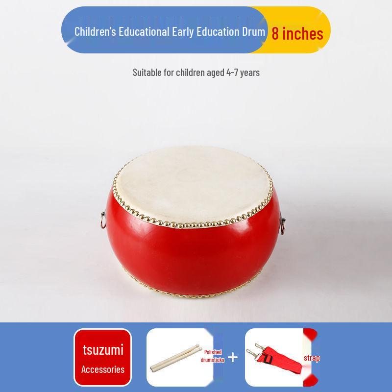 Kogane Inch Cowhide Drum: Children's Small Drum and Percussion Instrument.