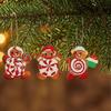 Traditional Xmas Candy Decorations 20/30/40Pcs Wooden Christmas Ornaments, Cane Lollipop Rustic Winter Holiday Interior Decor Hanging for Party Wreath