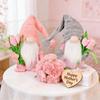 Pink Tulip Dwarf Bouquet Doll Home Decor Gnome Stuffed Dolls Holding Tulip Gnomes  Mother's Day