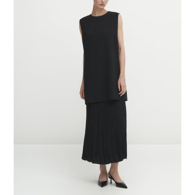 MD Spring New Arrival Women's Fashion Casual Minimalist Style Accessible Luxury Sleeveless Short Version Dress Black Dress 6667715