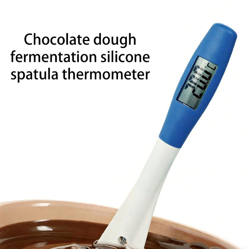 High Accuracy Digital Kitchen Display Tool With Weight Calculation Silicone Spatula Thermometers For Chocolate Dough