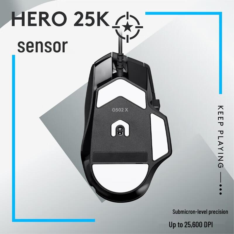 Logitech G502 X Wired Gaming Mouse with HERO Sensor