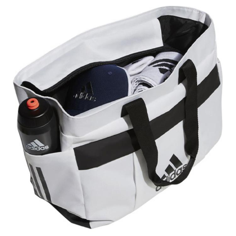 New Adidas Polyester Sports Training Bag Portable Fitness Bag Tote Bag Shopping Bag Shoulder Bag Regular Unisex Gray HA3199