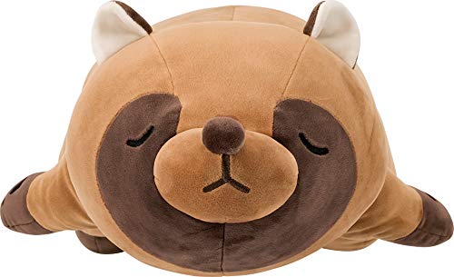Livheart Premium Sleepy Animals Ponkichi der Waschbär Körperkissen, Groß (Ca.. 73cm lang), Flauschiges und Quetschbares Plüschtier, Geschenk 78210-31