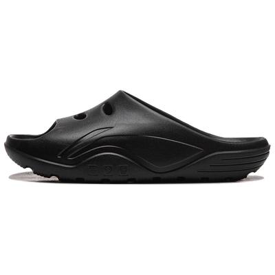 Li Ning Comfortable Versatile Slide Sandals Unisex Footwear Black AYCV001-6