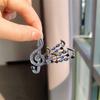 Brooch High-End Niche Corsage High-End Versatile Music Note Rhinestone Clothing Alloy Pin Creative Accessories