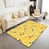 Tappeto a nido d'ape a cartoni animati, tappeto ape e fiori per bambini e bambine, tappeto geometrico con fauna selvatica volante per decorazione soggiorno e camera da letto
