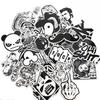 Skateboard Sticker Set 60 Stück Skateboard Vinyl Aufkleber Skate Graffiti Laptop Auto LS