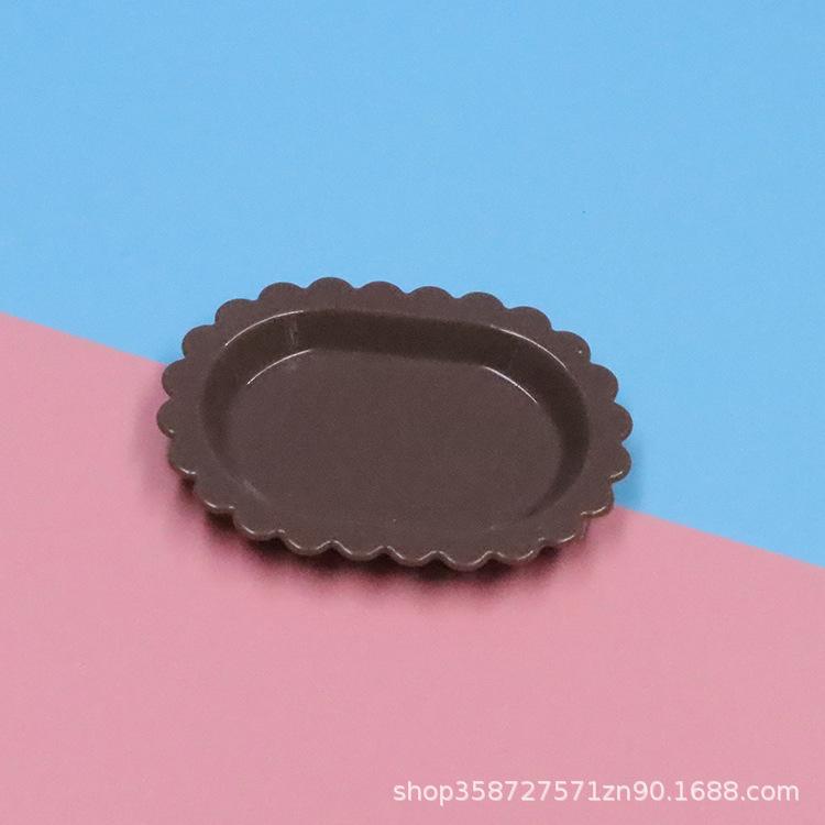 

Doll House Simulation Mini Color Flower Plate Plate Plate Cake Shop Dessert Mini Tableware Play House Toys