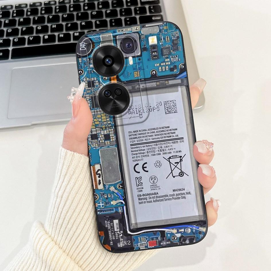 Für Huawei nova 12 SE 2024 Hülle BNE-LX1 Stoßfeste Abdeckung Niedlicher Astronauten-Cartoon Mattes Funda auf Huawei Nova12 SE Quadratischer Schutz