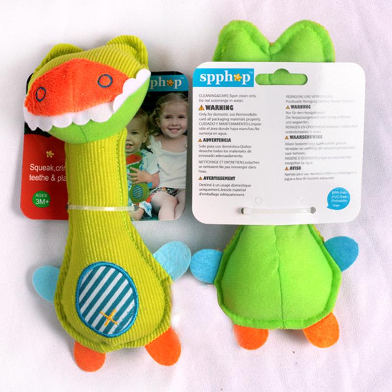 Baby Rattle Hand Grasp Stick with BB Sound - Super Cute Plush Toy Hand Puppet
