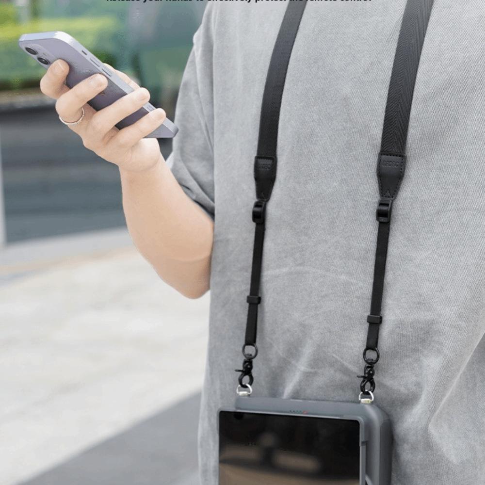 Nylon Remote Control Lanyard Black Adjustable RC Pro 2 Controller Strap 2 Hooks Durable for DJI Mavic 4 Pro/MINI 3PRO/AIR3S