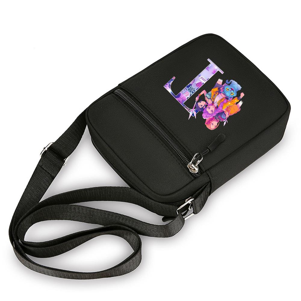 

26 English Letter Kpop Demon Hunters Printed Shoulder Bag Student s Stitched Nylon Crossbody Bag Lightweight and Durable Bag Christmas Gift