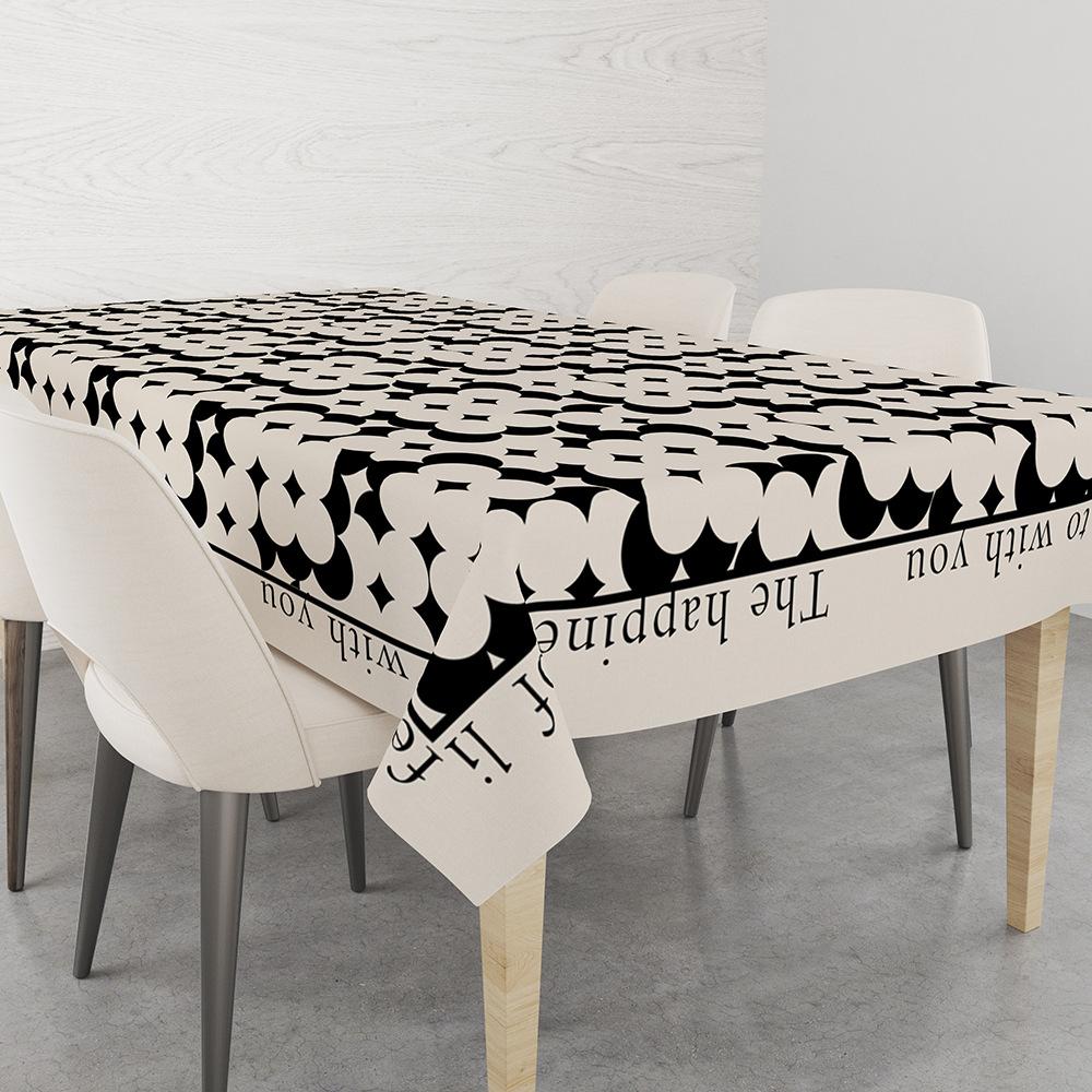 

Modern Simple Black And White Tablecloth Room Living Room Dining Table Decoration Fabric Tablecloth Beach Towel Picnic Mat 40*60cm small cover cloth