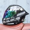 Motorcycle helmet, men's and women's dual lens full face helmet, motorcycle sports car, all season full face helmet DOT