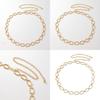 Geometric Oval Metal Belt Chain For Women With Elegant Design For Casual And Office Wear