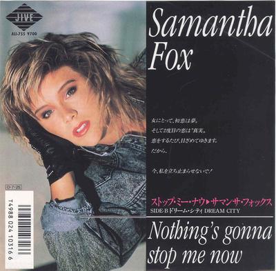 7inch Record SAMANTHA FOX - Nothing's Gonna Stop Me Now ALI755 Jive 1987 Japan Pop Used
