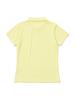 20TH HOLE Women'S Ribbed Tone-On-Tone Embroidered Short Sleeve Collared T-Shirt [Yellow]