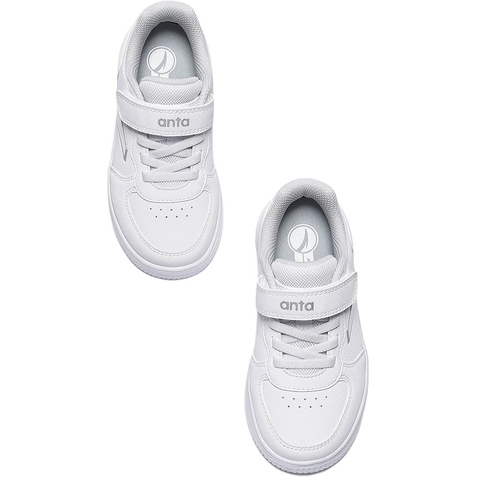 Anta Synthetic Leather Kids' Skateboarding Shoes White 332549933S