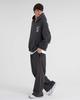 TENER Tn Logo And Gold Stud Wide Double-Fleece Pants Charcoal