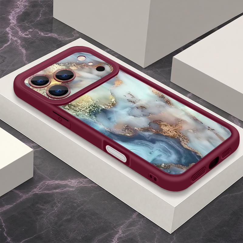 Marble Pattern Phone Case For iPhone 17 Pro Max Shockproof Bumper Soft Cover For iPhone 16 15 14 13 Pro Max 16E 17E