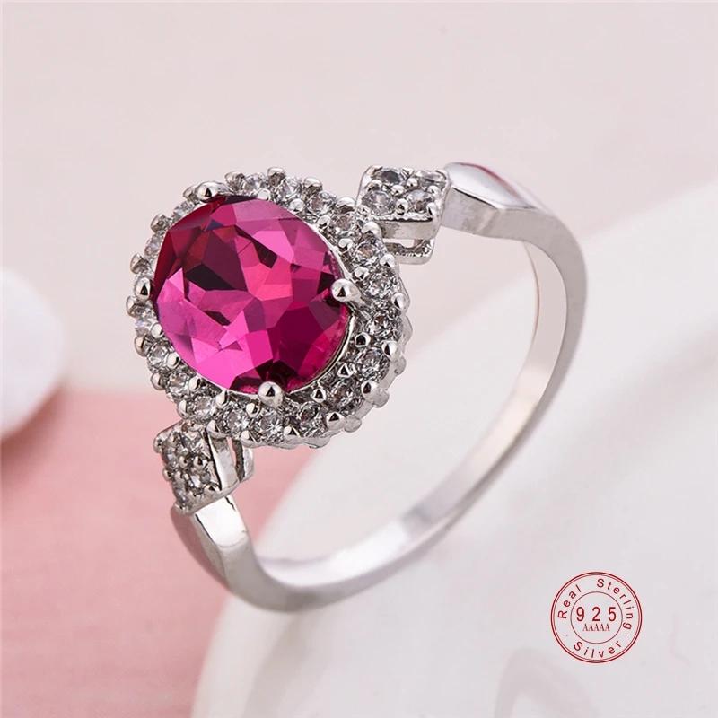 Genuine Sterling Silver Stackable Ring Round Black CZ Crystal Finger Ring for Women Wedding Party Bague Bijoux