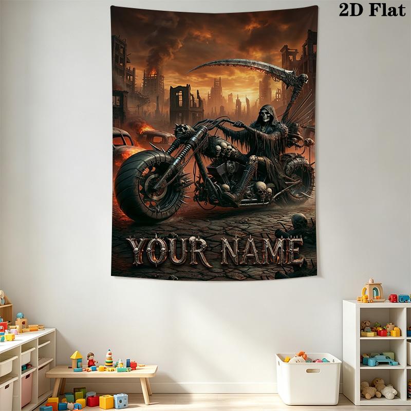 Name Custom Reaper Wall Tapestry Aesthetic Wall Hanging Printed Fabric Blanket Decorative Tapestries for Bedroom Living Room Home Decor