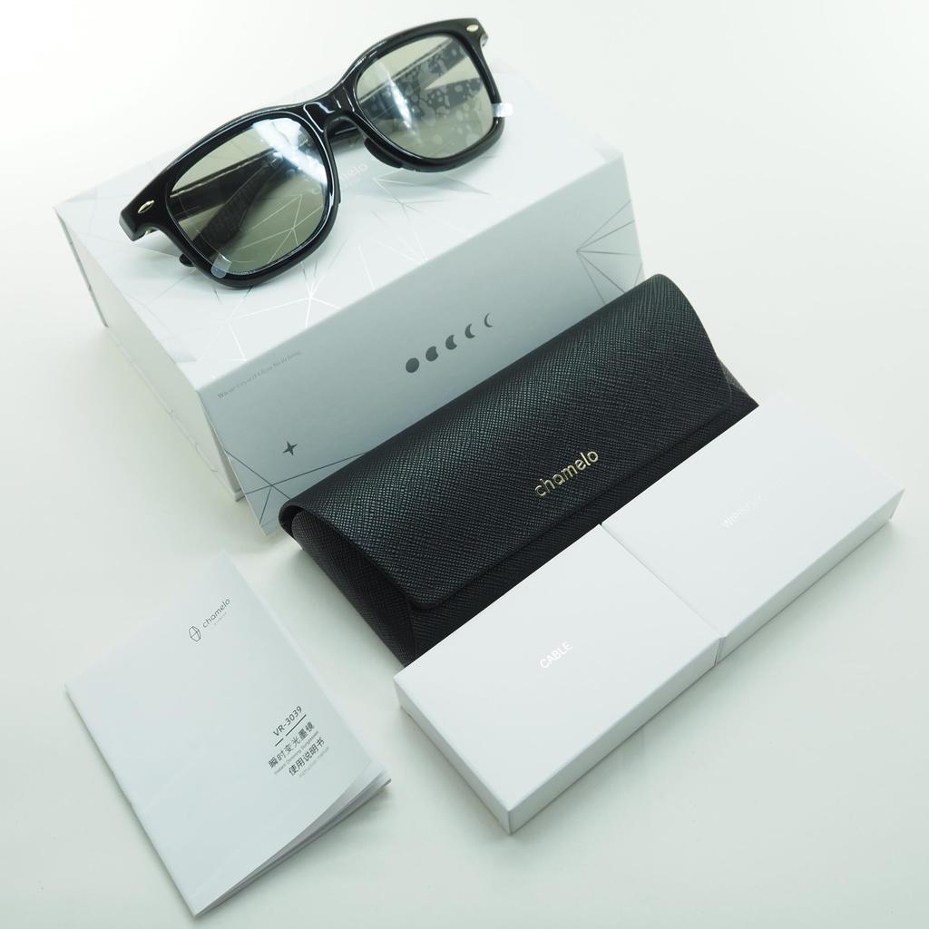Chamelo VR3039 Drift Series Wellington Black Slide-On Sunglasses, Photochromic, Polarized, Style, Black, (Matte Flare)