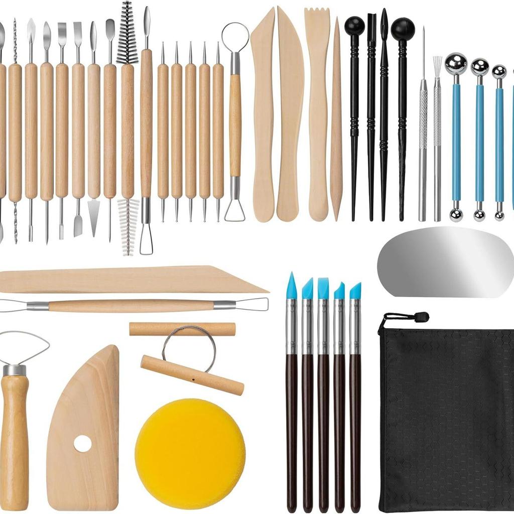 Ensemble d'outils de modelage en argile de poterie en cinq pièces pour sculpture DIY