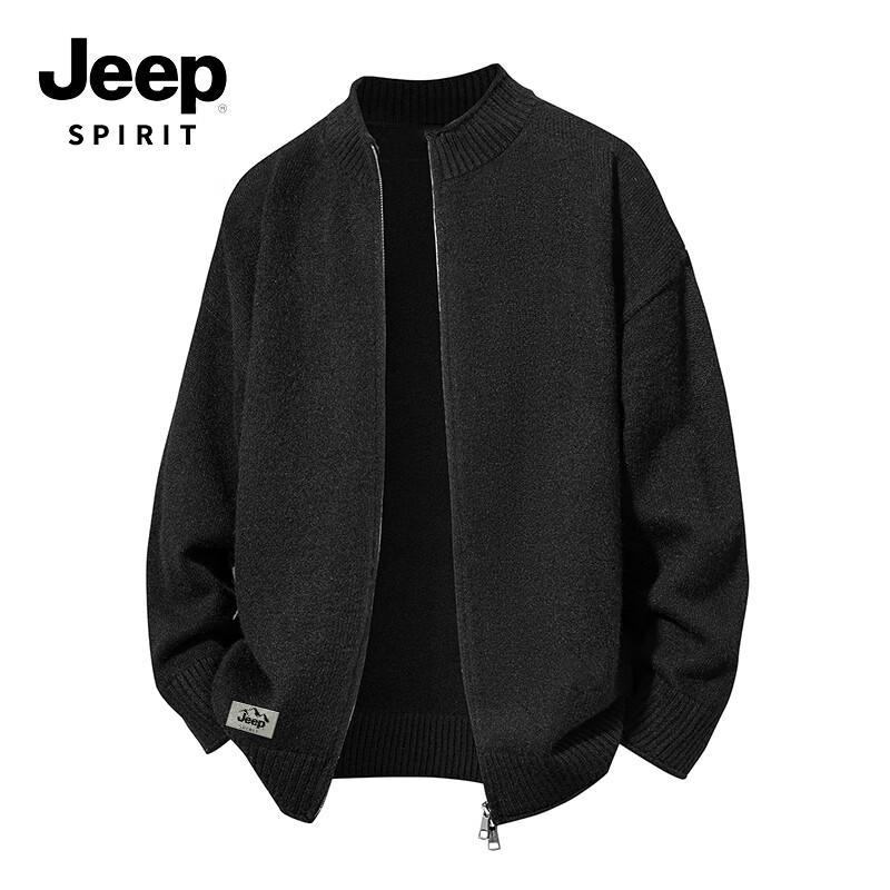 JEEP SPIRIT Men s Loose Fit Knit Stand Collar Jacket 3XL