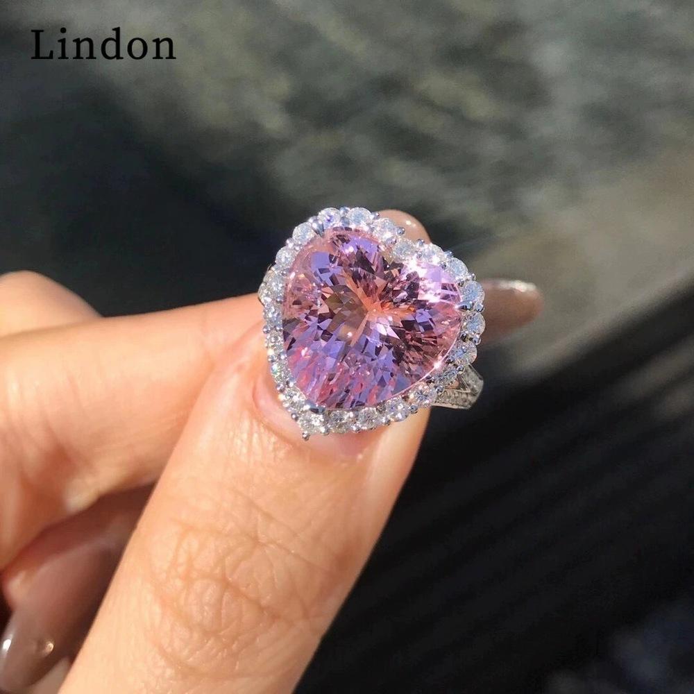 Lindon Klassisk Kobberlegering Zirkon Ring Dame Smykker Bryllupsløfte Festgave