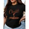 Drip Chocolate Women'S Comfit T-Shirt Women Casual Short Sleeve Tee Comfortable Crew Neck, Soft Adorable Tees Tops