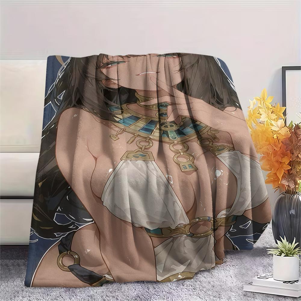 1Pc Cartoon Print Flannel Blanket, High quality Comfortable for All Seasons, Home Decor, Warmth and Comfort, Perfect for Christmas Birthday Gift