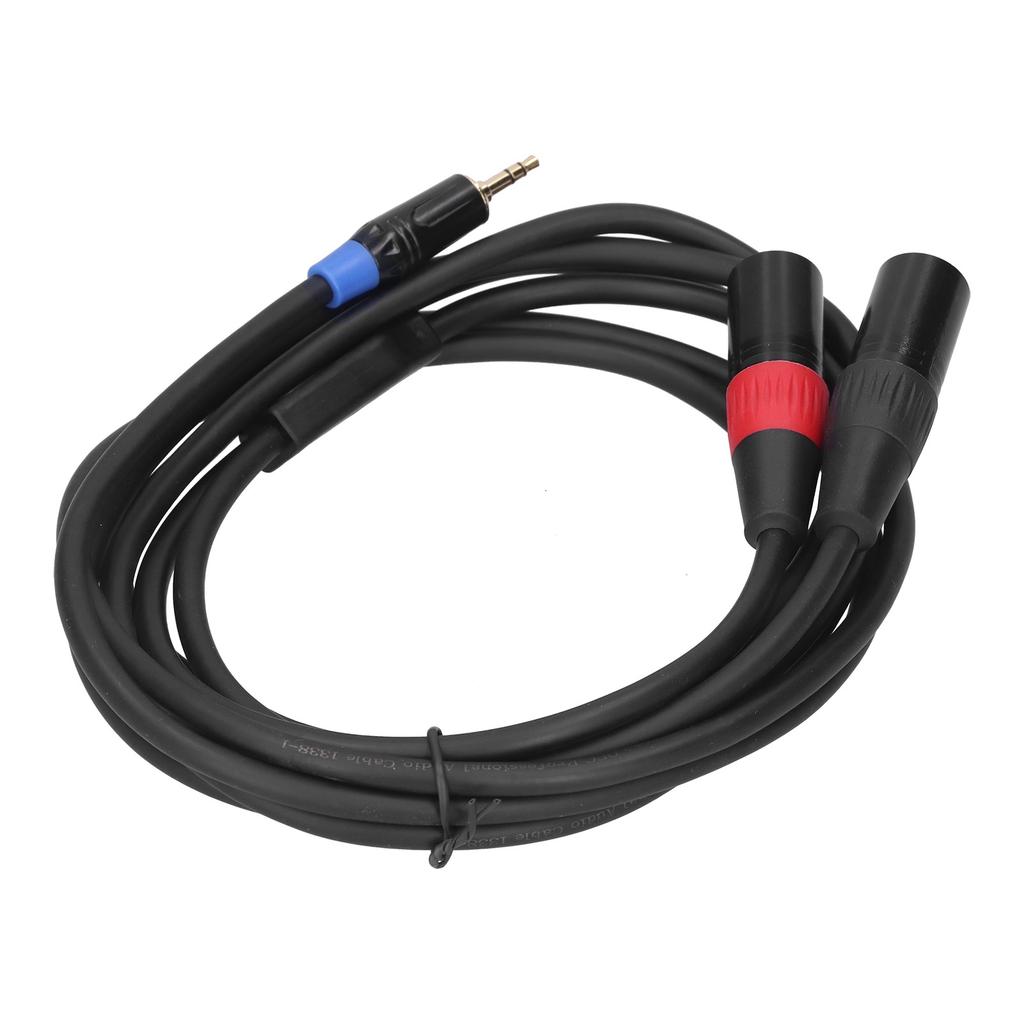 3.5mm Stereo Male to Dual 2 XLR Male Plug Connector Audio Converter Adapter Cable Cord