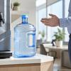 Großer Wasserkrug mit Griff und Deckel, Wiederverwendbare Spender, Versiegelbarer Drehverschluss, Lebensmittelechter Kunststoff, Transparente Flasche für Zuhause und Büro