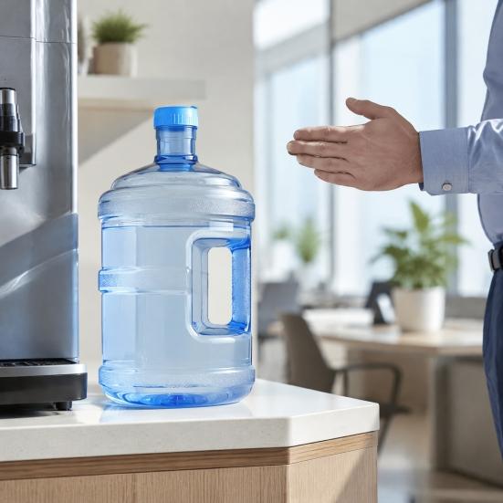 Großer Wasserkrug mit Griff und Deckel, Wiederverwendbare Spender, Versiegelbarer Drehverschluss, Lebensmittelechter Kunststoff, Transparente Flasche für Zuhause und Büro