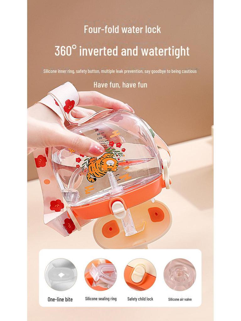 New Baby Cartoon Tritan Calf Water Cup for Kindergarten