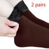 New velvet women winter warm thicken thermal socks soft casual solid color sock wool cashmere home snow boots floor sock 1pairs