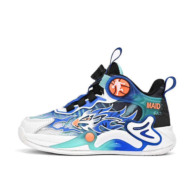 

Мальчиковые сетчатые кроссовки с нескользящей подошвой, воздушной подушкой и вращающейся кнопкой Size 37 - 23.5cm Inner Length королевский синий