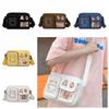 Zipper Canvas Shoulder Bag Embroidery Bear Shoulder Bag Portable Transparent Itabag  Women