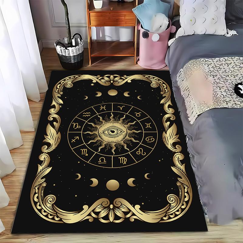 

Mysterious Gold Eye Zodiac Rug Suitable for use as an anti-slip game mat for living room and bedroom sofas 40x60cm( 15x23in )
