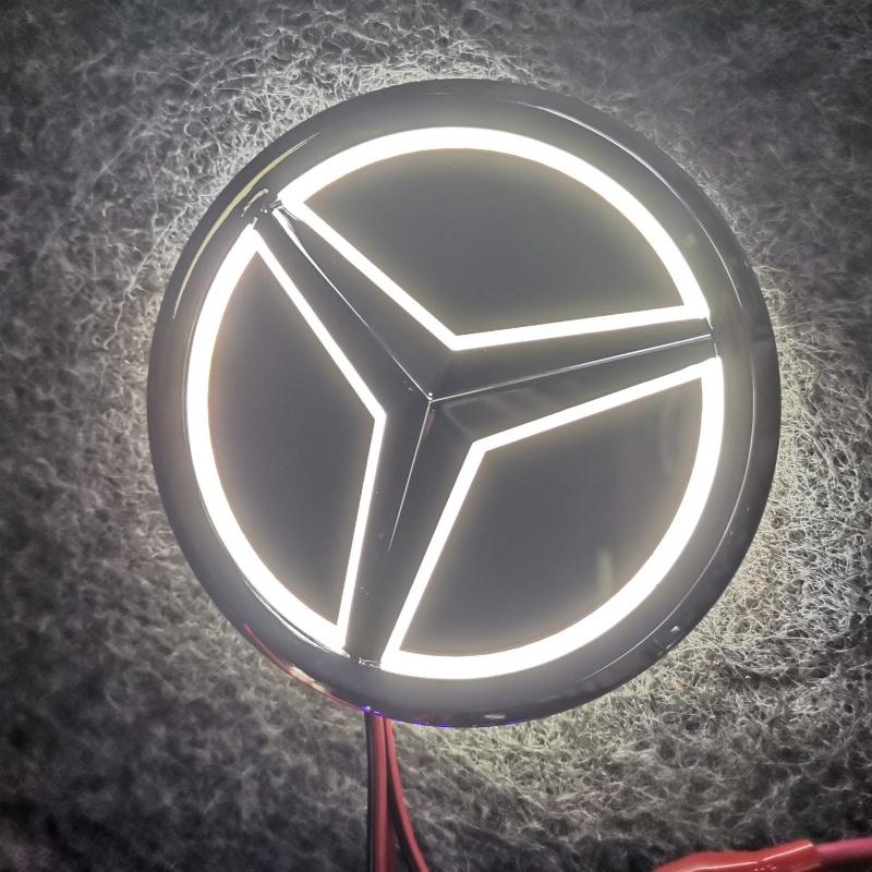 9.5cm Auto Heckklappenemblem ABS LED Badge Licht Zubehör für Mercedes Benz S350 S300L S A B C E Klasse GLA GLK ML GL GLC GLE