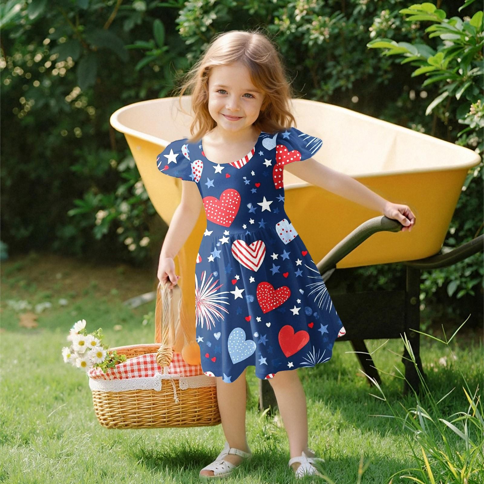 

Girls Toddler SleeveDress Dresses Casual Party School Dresses Clothes For Girls 110