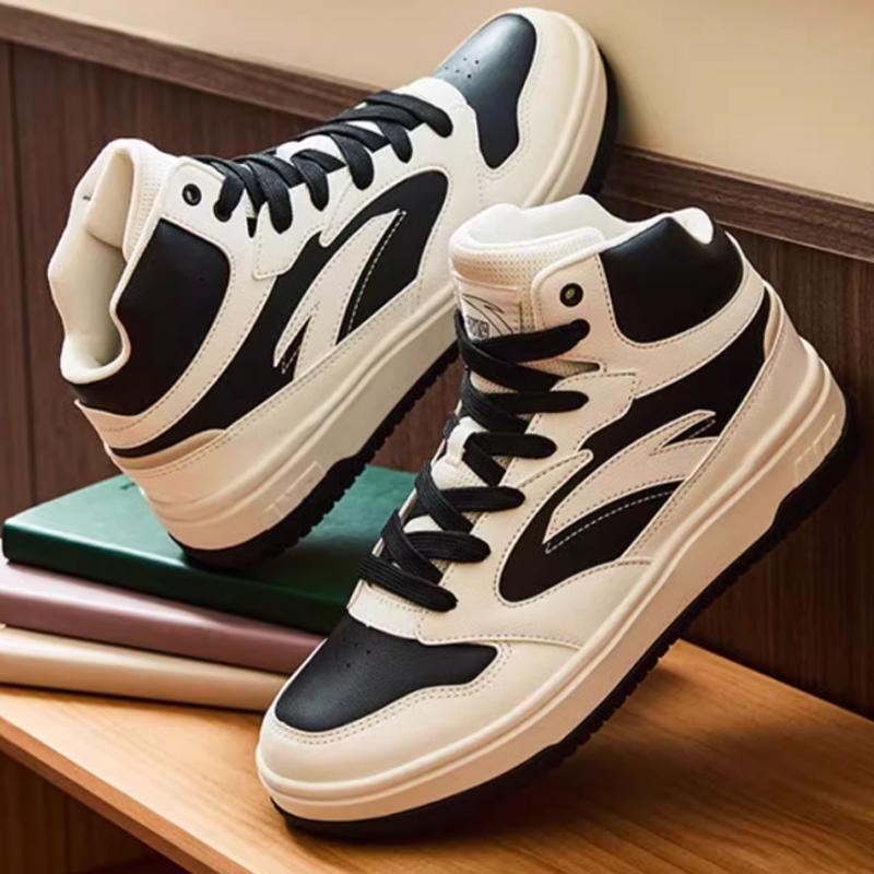 Anta Zero Feel Fashion Trend Non-Slip Wear-Resistant High-Top Skate Shoes Men Sneakers Black White 912448083-6