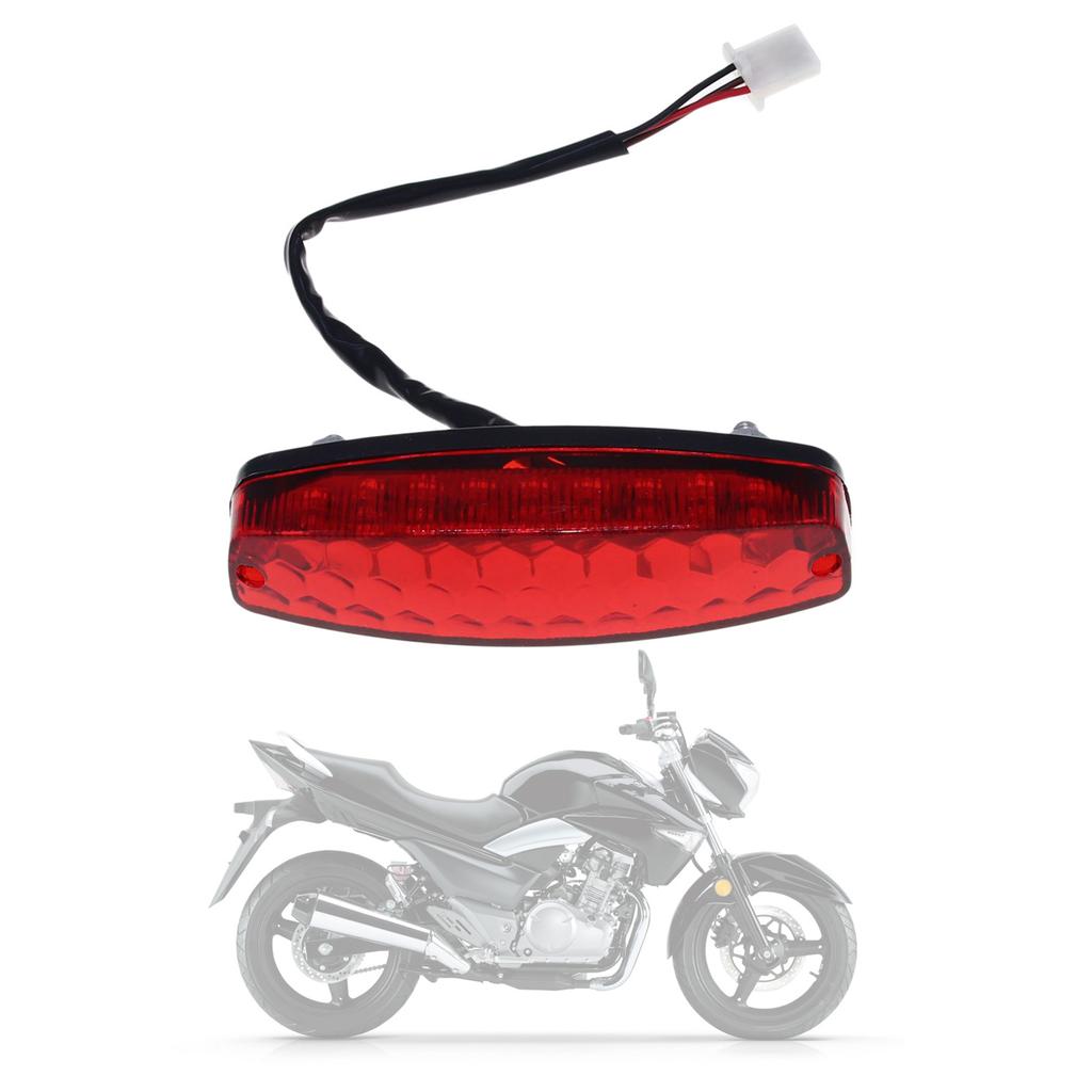 LED 3 fire 12V Lampă de oprire frână Lampă spate de licență roșu pentru ATV Off-road Motocicletă de rulare Lampă spate Universal 12V roșu