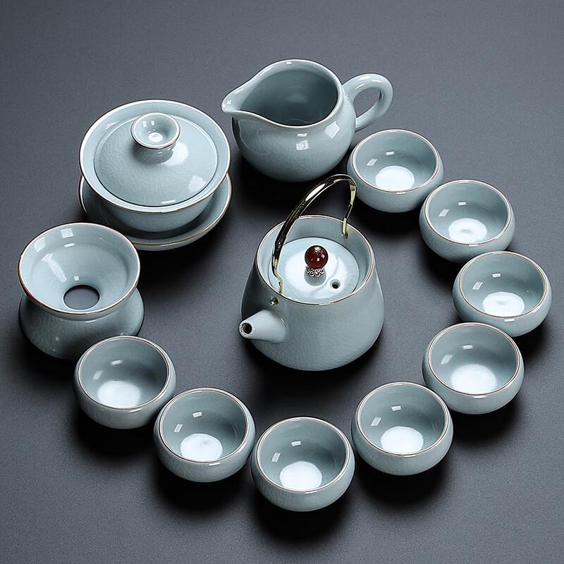 Lainuo Ru Kiln Tiliang Teapot 12-Piece Tea Set