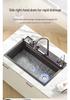 Large Single Bowl Kitchen Sink: 304 Stainless Steel Digital Display with Nano Honeycomb & Waterfall Features