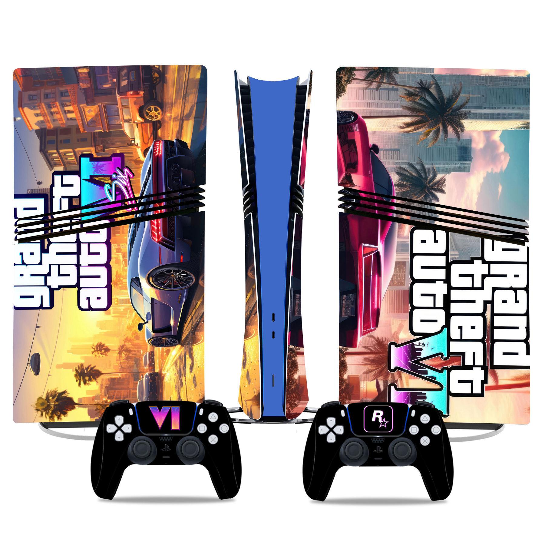 Játékkonzol színes matricák, színes fólia testmatricák, Grand Theft Auto GTA6 kontroller matricák D