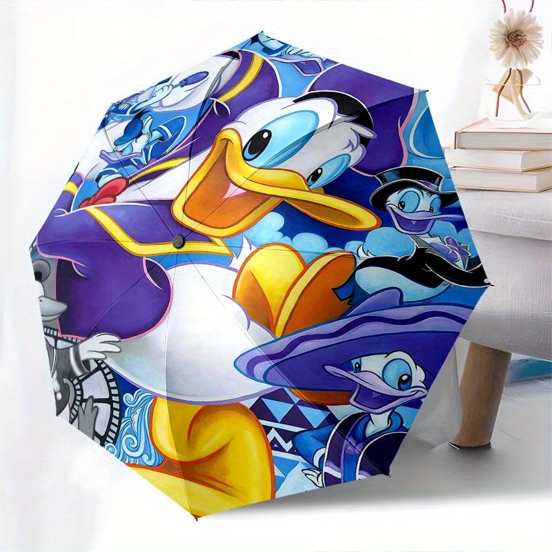 

Happy Donald Duck Automatic Opening and Closing Umbrella - Lightweight 3-Fold Design, Suitable for Fans, Travel, Daily Use - Official Produc