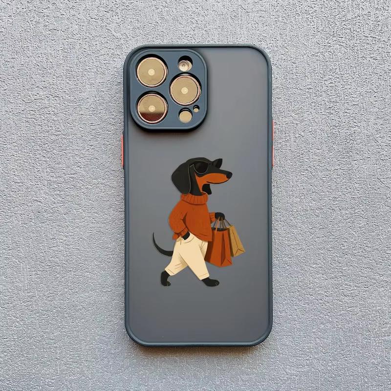 Funny Dancing Dachshund Sausage Dog Phone Case For iPhone 17 Pro Max 16 15 Pro Plus 14 13 Mini 12 11 XR XS 16E 17Air Cover